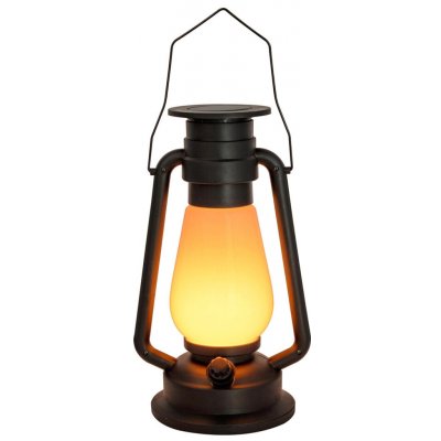 lampa solární PETROLEJKA, 17x14x30,5cm 72LED kov/PH ČER – Hledejceny.cz
