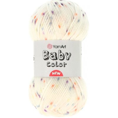 YarnArt Baby Color 217 krémová s barevnými tečkami – Hledejceny.cz