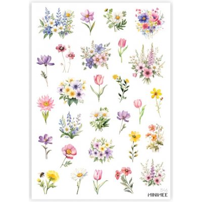 Minimee samolepky A5 veselé kvítí – Hledejceny.cz