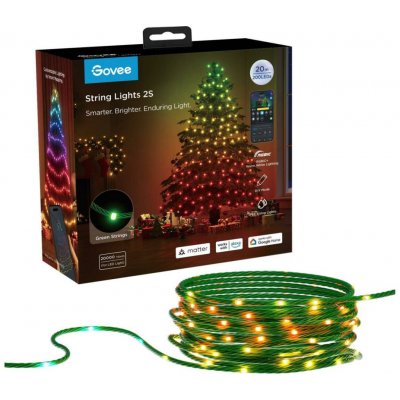 Govee - LED RGBICW Venkovní vánoční řetěz 2700-6500K 20m Wi-Fi Matter IP65 | H80C4C44 – Hledejceny.cz