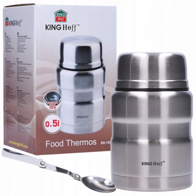 Kinghoff Termoska na jídlo stříbrná 500 ml – Zboží Mobilmania