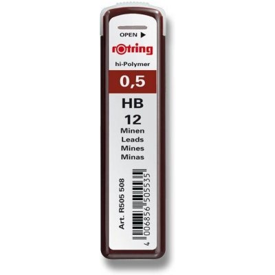 Rotring Tuhy HB 12 ks Tuhy do mikrotužky S0312650 – Hledejceny.cz