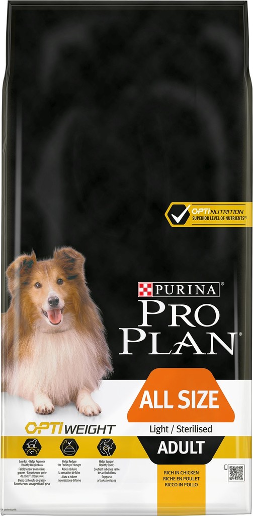 Purina Pro Plan All Sizes Adult Light Sterilised kuře 14 kg