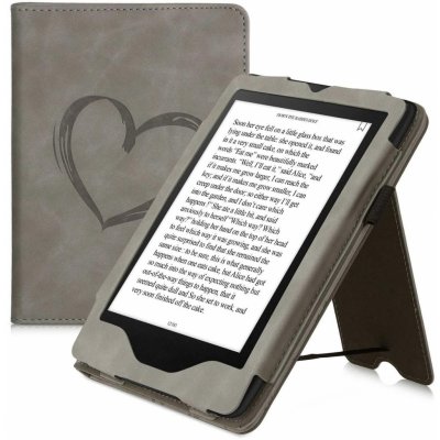KW Mobile Brushed Heart KW5626203 Pouzdro pro Amazon Kindle Paperwhite 5 2021 šedé 4063004355480 – Zboží Mobilmania