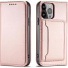 Pouzdro a kryt na mobilní telefon Apple Hurtel Magnet Card Case pro iPhone 13 Pro card wallet case card holder pink 5907769342417