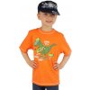 Dětské tričko Anyface tričko dino oranžové oranžová