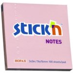 Bloček samolepicí Stick´n 76x76 mm, růžový – Sleviste.cz