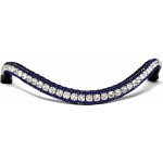 Blingyourhorse Třpytivá čelenka na uzdečku BLUE & CRYSTAL -SUBTILE Hnědá – Zboží Dáma