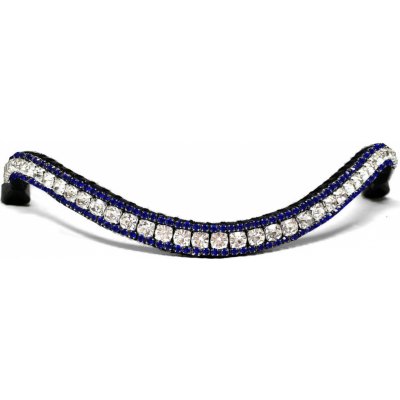 Blingyourhorse Třpytivá čelenka na uzdečku BLUE & CRYSTAL -SUBTILE Hnědá – Zboží Dáma