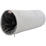 Samohýl Exclusive Tunel dr.savec závěsný L šedobílé proužky šedý velvet 15 x 15 x 40 cm – Sleviste.cz