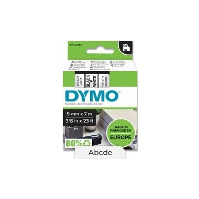 Dymo D1 S0720680 - originální polyesterová páska - 9 mm × 7 m, černo-bílá – Sleviste.cz