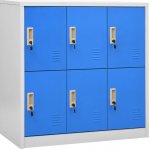Omaxi Uzamykatelná skříň světle šedá a modrá 90 x 45 x 92,5 cm ocel 566466 – Zbozi.Blesk.cz