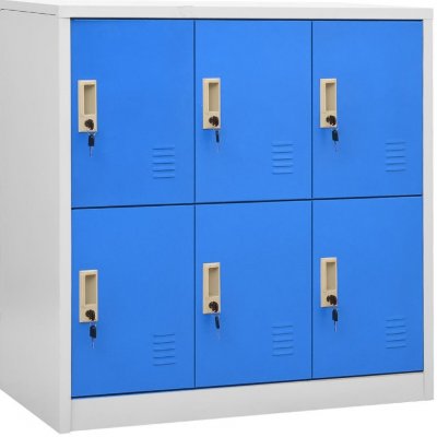 Omaxi Uzamykatelná skříň světle šedá a modrá 90 x 45 x 92,5 cm ocel 566466 – Zbozi.Blesk.cz