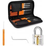 LockPick sada planžet 15v1 + 3x průhledný trénovací zámek ML0016 – Zboží Dáma