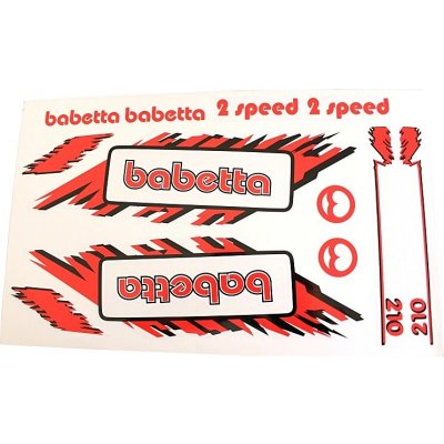 Sada samolepek Babetta - rudá | Zboží Auto