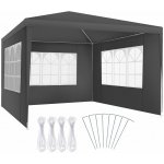 tectake 405966 pavilon barinas se 3 bočními díly, vodotěsný, 3x3m šedá – Sleviste.cz
