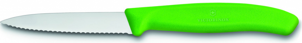 Victorinox Nůž na zeleninu vlnitý 6.7636 zelená 8 cm