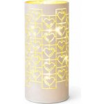 SIRIUS LED vánoční svícen na stůl srdce, 15 × 7 cm, skleněný – Hledejceny.cz