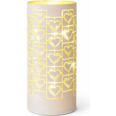 SIRIUS LED vánoční svícen na stůl srdce, 15 × 7 cm, skleněný – Hledejceny.cz