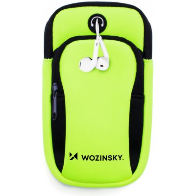 AppleMix Sportovní pouzdro na ruku WOZINSKY pro Apple iPhone - reflexní - látkové - zelené – Zboží Mobilmania