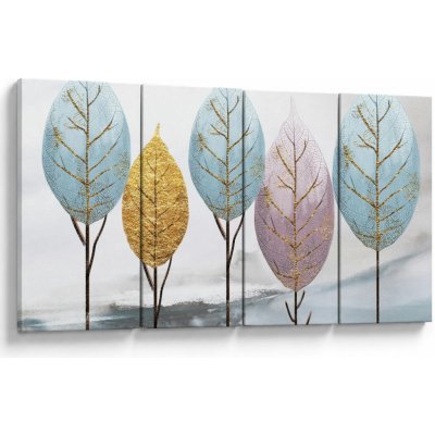 Obraz - Designové stromy, Čtyřdílný 160x80 cm – Hledejceny.cz