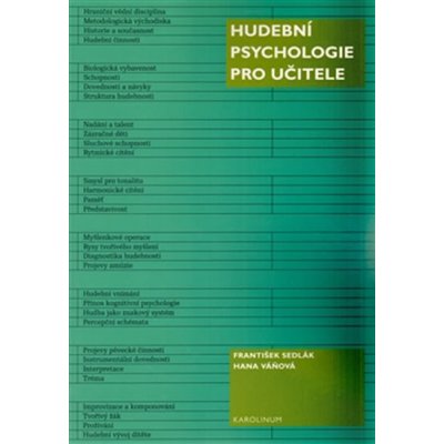 Hudební psychologie pro učitele - Sedlák František – Zboží Mobilmania