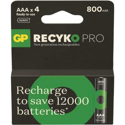GP ReCyko Pro AAA 800mAh 4ks 1032124080 – Zboží Živě