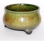 Raku Kadidelnice keramická miska III./zelená – Zboží Dáma