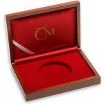 Česká mincovna Dřevěná etue tmavá na průměr 73 mm 100 dukát 180 g – Zboží Mobilmania