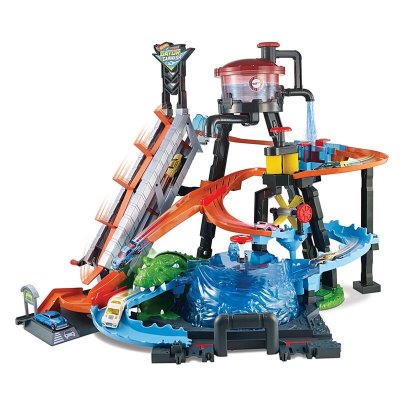 Hot Wheels City ultimátní automyčka s aligátorem