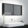 Koupelnový nábytek vidaXL LED koupelnová skříňka se zrcadlem černá 100 x 12 x 45 cm akryl