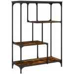 Knihovna Smoked Oak 81x36x115 cm z dřevěného výrobku a oceli – Sleviste.cz