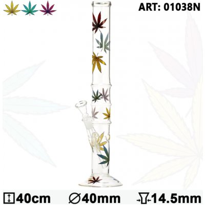 Leaf multi leaf skleněný bong 40cm – Zbozi.Blesk.cz