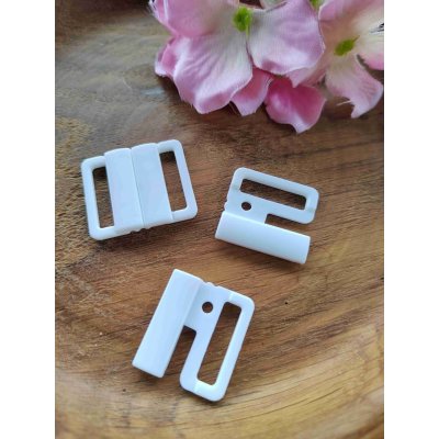 Zapínání plavkové šíře 20 mm plastové barva bílá – Zboží Dáma