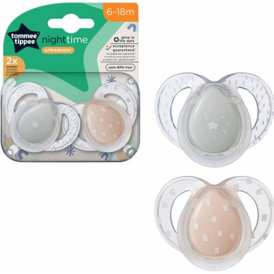 Tommee Tippee C2N silikon Night Time fialová 2 ks – Zboží Mobilmania