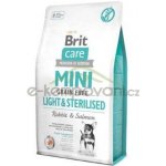 Brit Care Mini Grain-free Light & Sterilised Rabbit & Salmon 2 kg – Zboží Dáma