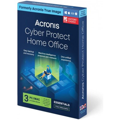 Acronis Cyber Protect Home Office Essentials, předplatné na 1 rok, 3 PC