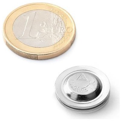 Magnetická jmenovka kulatá, kov + magnet – Zboží Dáma
