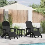 OMAXI 902290 Zahradní lounge nábytek 2 ks Černá 74 x 82 x 90 cm Plast – Hledejceny.cz