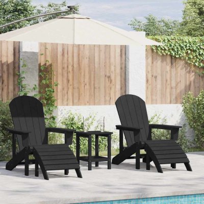 OMAXI 902290 Zahradní lounge nábytek 2 ks Černá 74 x 82 x 90 cm Plast – Hledejceny.cz