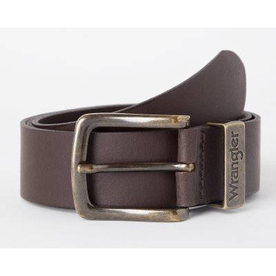 Wrangler kožený opasek W0080US85 112125435 METAL LOOP BELT Brown – Zboží Dáma