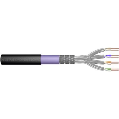 Digitus DK-1741-VH-1-OD CAT 7, S/FTP, 4 x 2 x 0.25 mm², (RAL 9005), 100m, černý – Zboží Živě