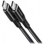 Axagon BUCM-CM30AB HQ USB-C USB-C, USB 2.0, PD 60W 3A, ALU, oplet, 3m, černý – Zboží Živě
