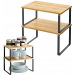 Vasagle Sada 2 stojánků na kořenky bílá-přírodní barva – Zboží Dáma