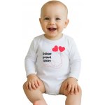 Dětské body s potiskem New Baby Důkaz pravé lásky se jménem dítěte – Zboží Dáma