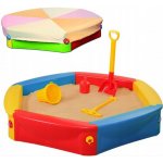 BJ PLASTIK Plastové skládací pískoviště modré 120 x 120 cm – Zboží Dáma