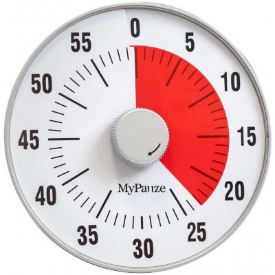 MyPauze Koncentrační časovač 0–60 minut, kulatý, Ø 19 cm – Sleviste.cz
