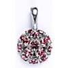 Přívěsky Čištín Přívěšek ze stříbra s krystalem Swarovski rose Půlkoule s pevným úchytem P 1337 6484