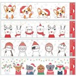 Anděl Přerov Okenní fólie vánoční barevné pruhy s glitry 64 x 15 cm – Sleviste.cz