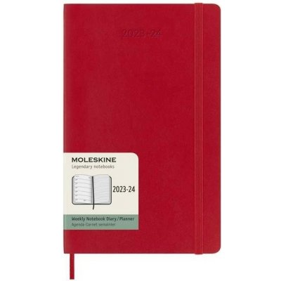 Moleskine A5 týdenní 2023-24 červený – Zbozi.Blesk.cz